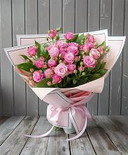 Букет Розовый кустик в Каменнобродской