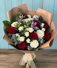 Букет цветов из:  Розы и Альстромерии в Каменнобродской