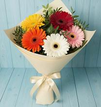 Букет цветов из:  Герберы #REPLACE_PRED# Каменнобродской