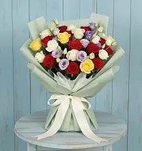 Букет цветов из:  Розы в Каменнобродской