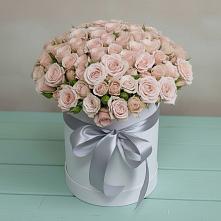 Цветочная композиция из Розы в шляпной коробке #REPLACE_PRED# Каменнобродской