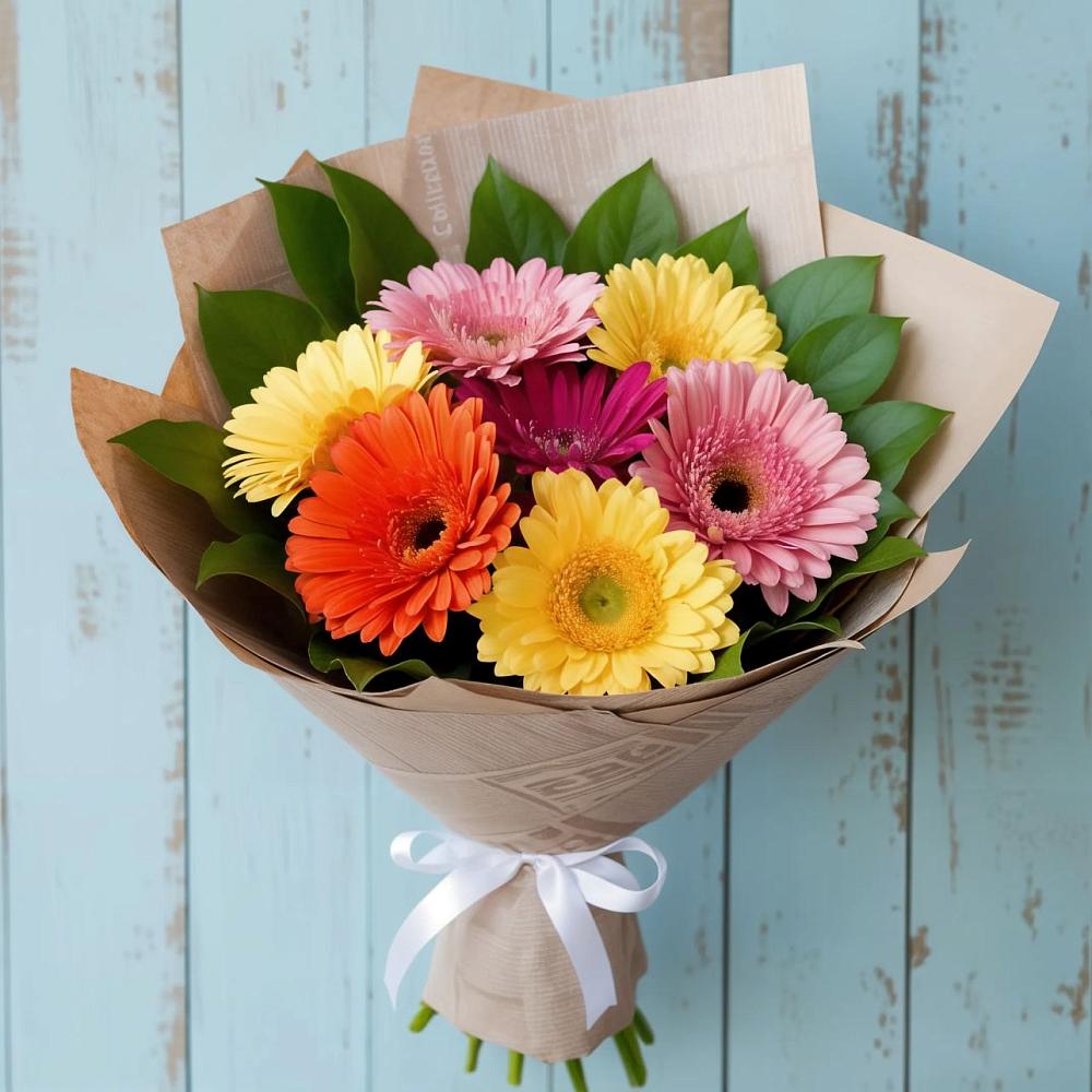 Букет цветов из: Герберы в Каменнобродской