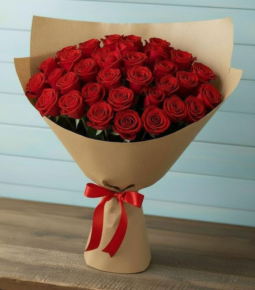 Букет Красные розы Милано в Каменнобродской