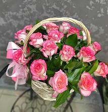 Цветочная композиция из Розы в корзине #REPLACE_PRED# Каменнобродской
