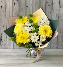 Букет цветов из:  Хризантемы #REPLACE_PRED# Каменнобродской