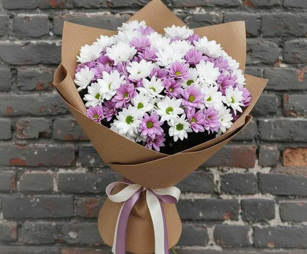 Букет цветов из: Хризантемы в Каменнобродской