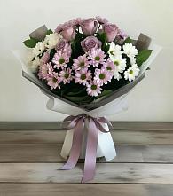 Букет цветов из:  Хризантемы и Розы в Каменнобродской