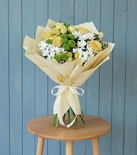 Букет цветов из:  Хризантемы и Розы в Каменнобродской