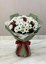 Букет цветов из:  Хризантемы #REPLACE_PRED# Каменнобродской