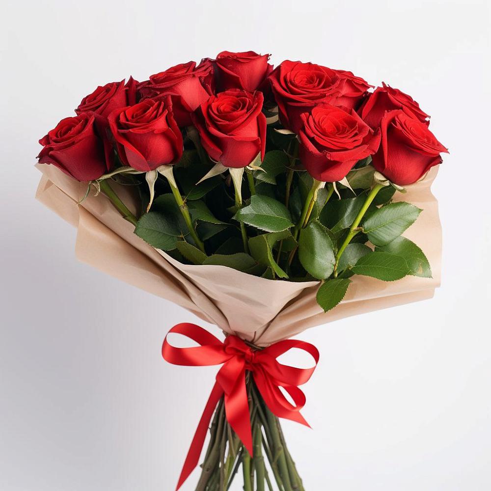 Букет 11 Красных роз Эдлесс Лав в Каменнобродской
